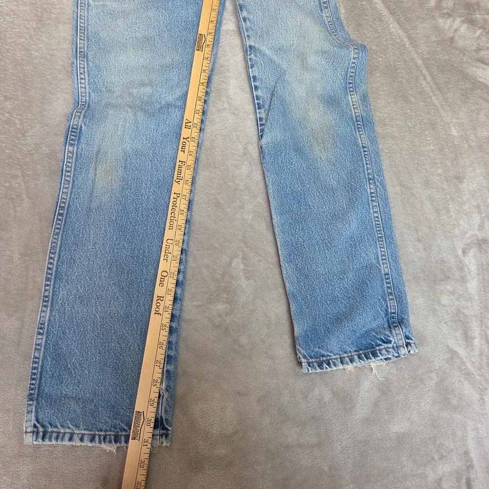 Vtg Rustler Mens Regular Fit Straight Leg Blue Denim Jeans 30x32 87619PW Mexico